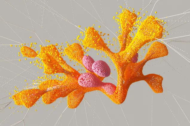 Digital Biologi. 3-D-illustration: DeepMind/Unsplash.